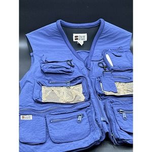 Stream Designs SC-850 Fishing Vest - size Large. Navy Blue - Vintage Fly Fishing